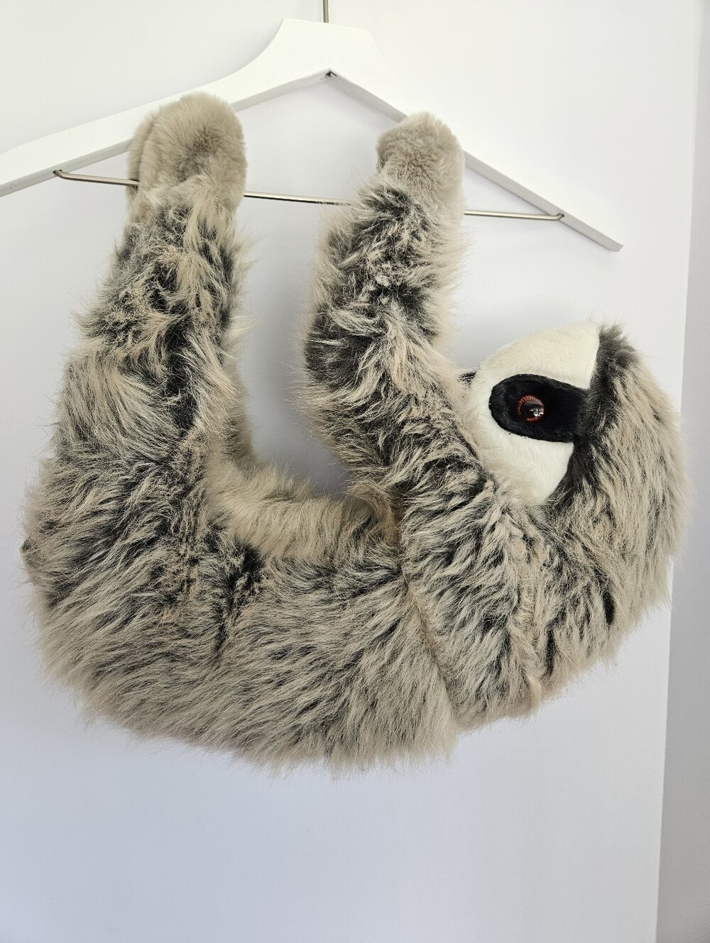 Lucy's Toys Sloth Plush Life-like Stuffed Animal With Hook & Loop Hands And Feet